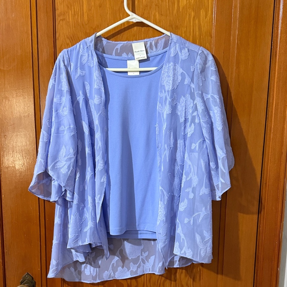 Elisabeth Williams  Blue Floral Blouse